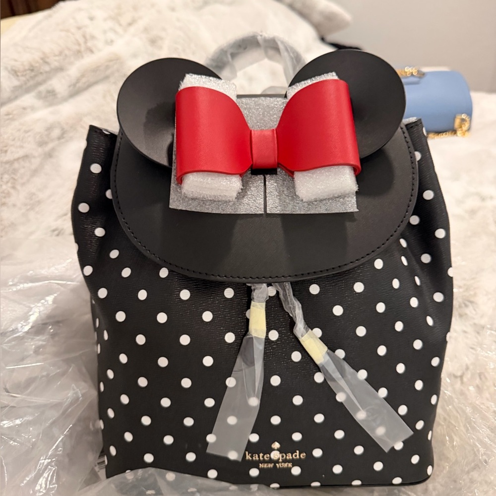Kate Spade Kids Polka Dot Backpack with Red Bow